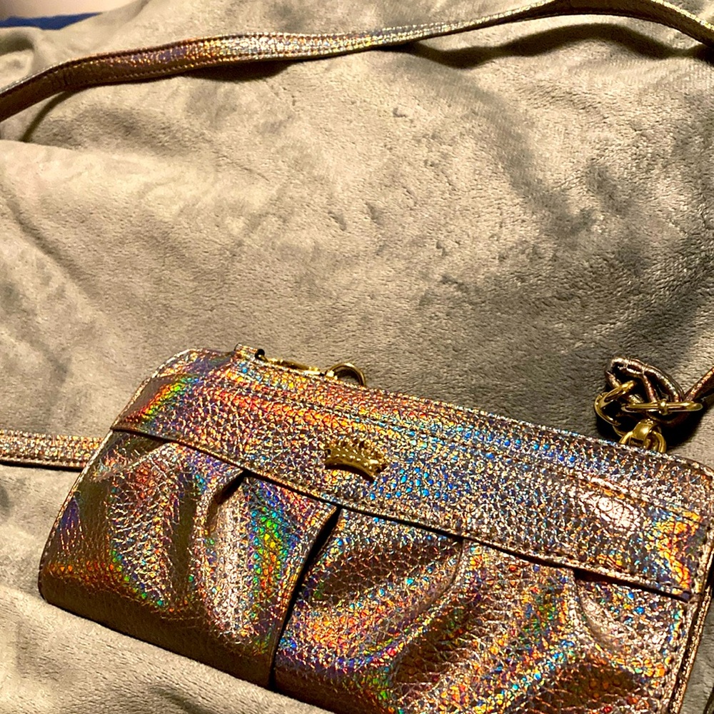 Metallic Gold Juicy Couture Crossbody Wallet